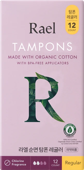 라엘 순면 탐폰, 레귤러, 12개입, 1개 - 쿠팡