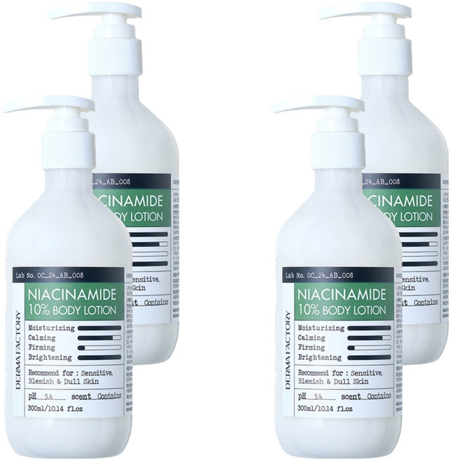 더마팩토리 나이아신아마이드 10% 바디로션, 300ml, 4개