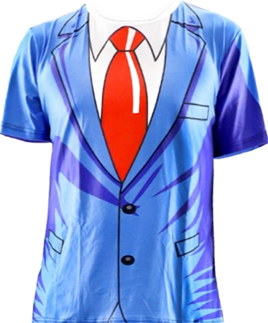 스투피드 코믹 정장 티셔츠, 블루, 1개