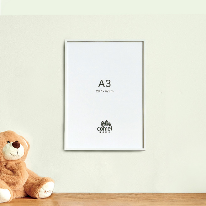 코멧 홈 알루미늄 프레임 인테리어 액자, 1개, 화이트