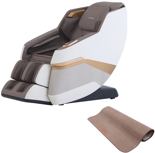휴테크 뉴컴마 무중력 안마의자 방문설치, HT-N17A, 크림 베이지+샌드 브라운(안마의자) + 랜덤발송(사각러그)