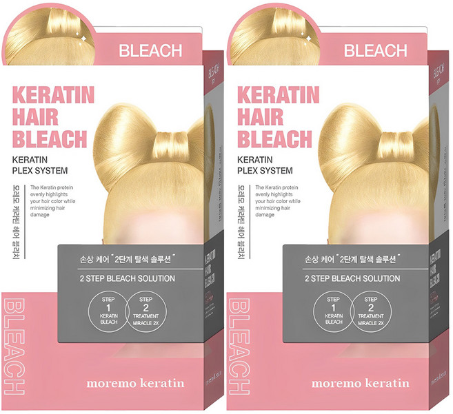 모레모 케라틴 헤어 블리치 탈색제, 80g, 2개