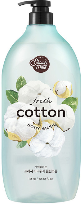 샤워메이트 프레시 바디워시 클린코튼, 1.2kg, 1개