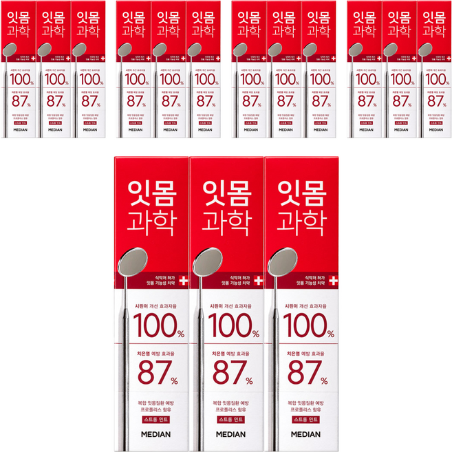 메디안 잇몸과학 치약 스트롱민트향, 120g, 15개