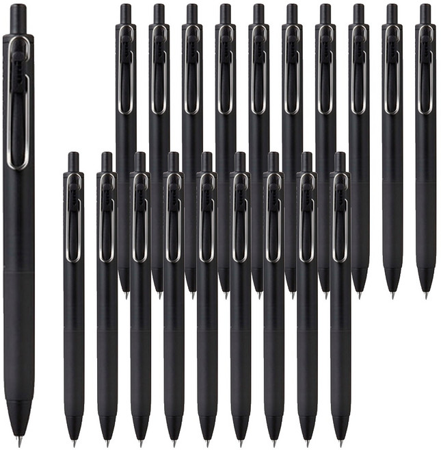 Uni 三菱 ball Uni-ball 中性墨水筆 0.38mm, 黑色筆桿, 20個