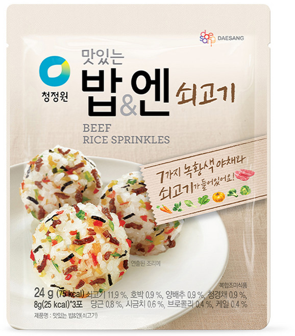 청정원 맛있는 밥 엔 쇠고기, 24g, 1개