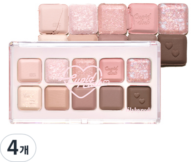 lilybyred 浪漫情懷10色眼影盤, 05 棕粉同樂會, 4入