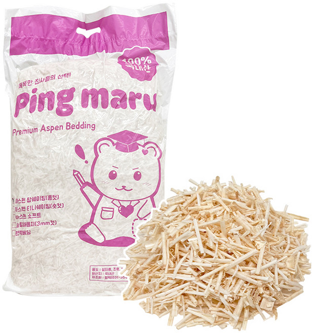핑마루 탑쉐이빙 아스펜 베딩 3cm, 1kg, 1개