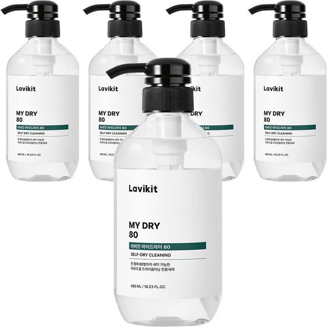 라비킷 마이드라이80 세탁세제 본품, 480ml, 1개입, 5개