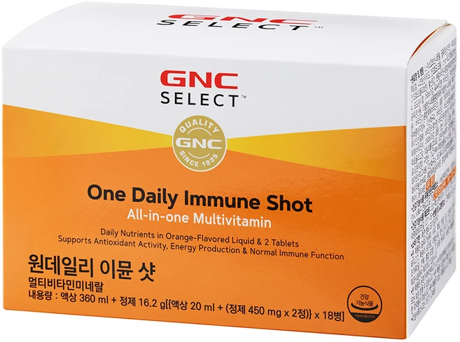GNC 원데일리 이뮨샷 멀티비타민, 18회분, 1개 - 쿠팡