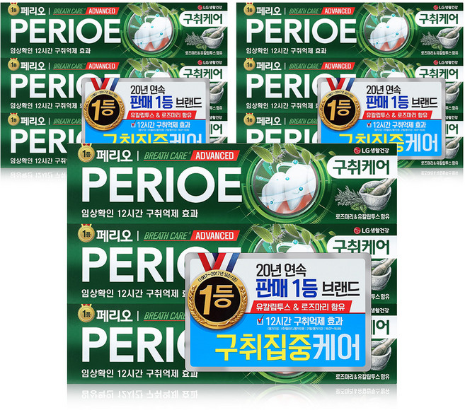 페리오 브레쓰케어 알파 치약, 130g, 9개