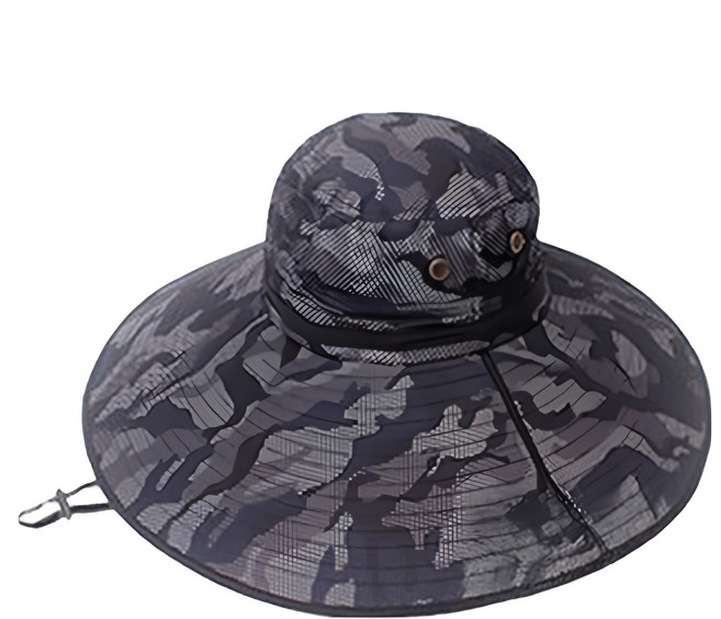 捷華 加大帽沿登山帽, 藏青色