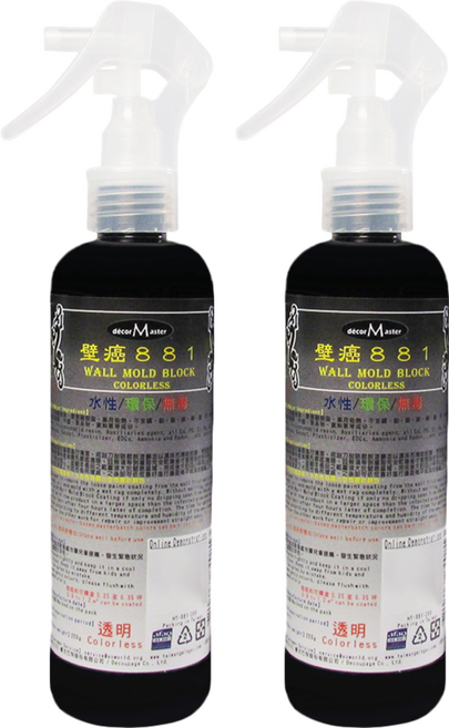 decorMaster 壁癌掰掰 22 x 6.5 x 5cm 透明, 250g, 2瓶
