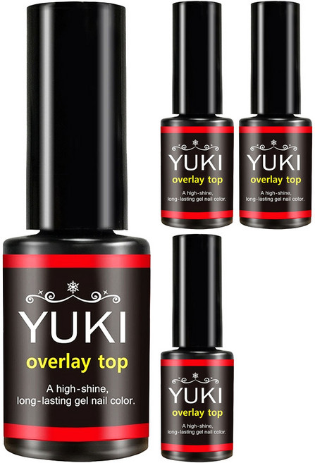 YUKI 疊擦上層凝膠, 單一顏色, 4個, 5ml