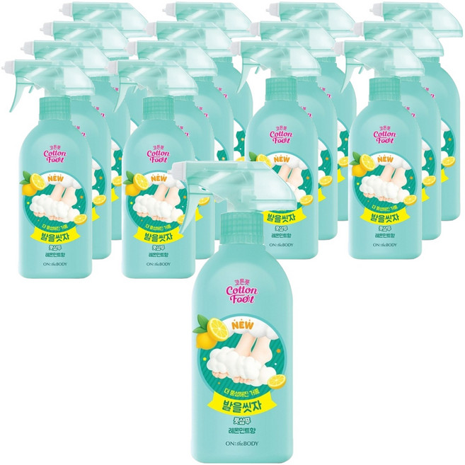 온더바디 코튼풋 발을 씻자 풋샴푸 레몬민트향, 1개입, 15개, 510ml