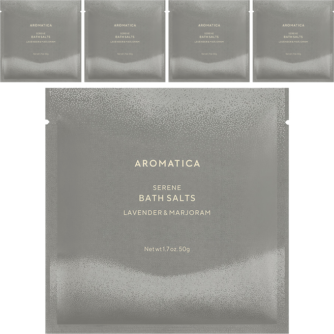 아로마티카 서렌 배쓰 솔트 라벤더 & 마조람, 50g, 5개