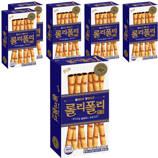 해태제과 롤리폴리 초코, 62g, 6개