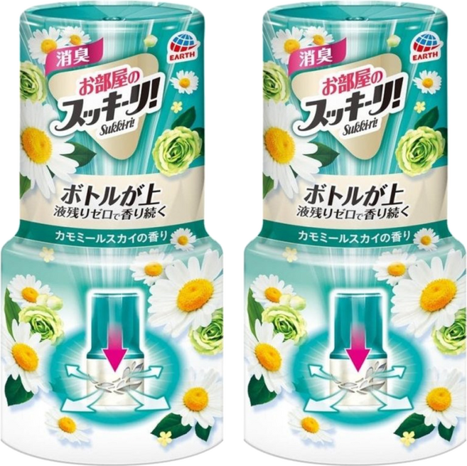EARTH 地球製藥 Sukki-ri 室內除臭芳香劑 洋甘菊香, 400ml, 2瓶