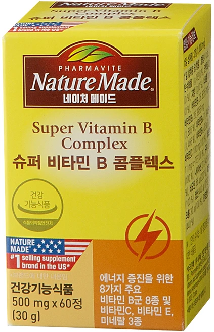 네이처메이드 슈퍼 비타민B 콤플렉스 30g, 60정, 1개 - 쿠팡