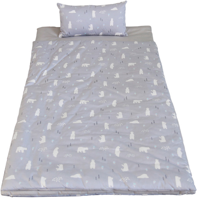 아리베베 사계절 어린이집 낮잠이불 분리형 세트, 화이트베어