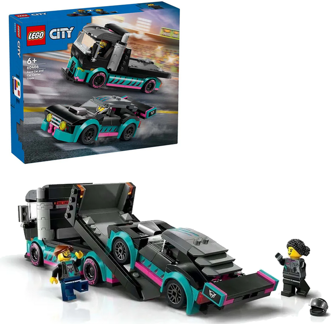 LEGO 60406 城市系列, 賽車和汽車運輸車 Race Car and Car Carrier Truck, 1盒