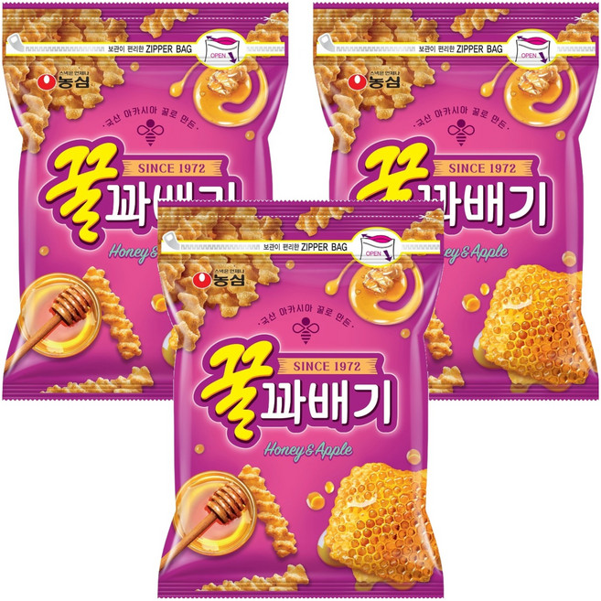 농심 꿀꽈배기, 300g, 3개