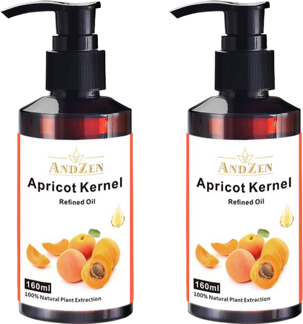 ANDZEN 安得仁 保濕按摩基底油 杏桃核仁油, 2個, 160ml