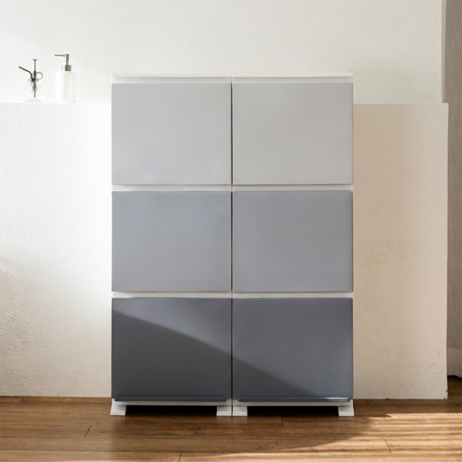 모다리빙 국내제조 틈새수납장 슬림수납장 분리수거함, 그라데이션, 1개