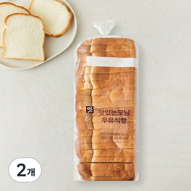 아워홈 맛있는 모닝 우유식빵, 720g, 2개
