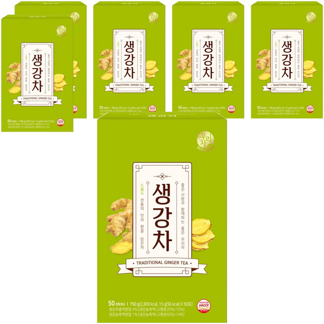 우리차 생강차, 15g, 50개입, 6개