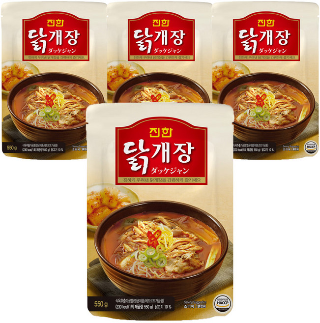 진한 닭개장, 550g, 4개