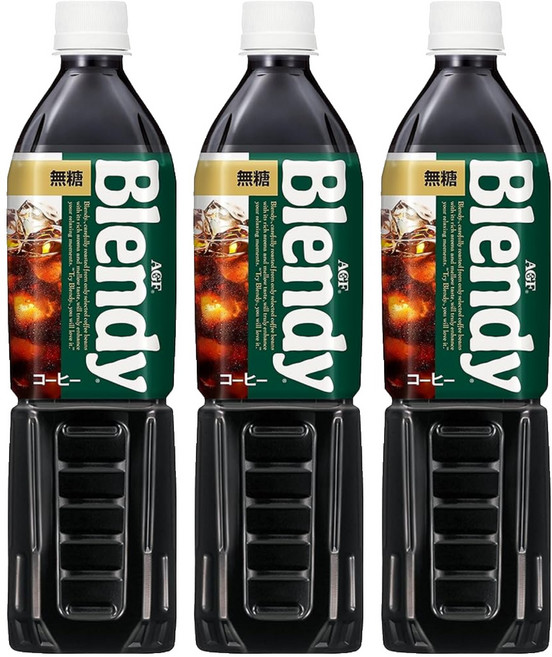 AGF Blendy 無糖咖啡, 950ml, 3瓶