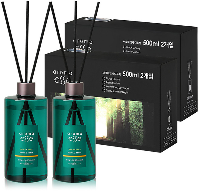 아로마엣세 센트클래식 대용량 디퓨저, 블랙체리, 500ml, 4개