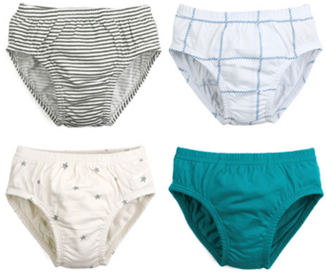 메이키즈 남아용 심플 보이 편면 삼각 팬티 4종 세트