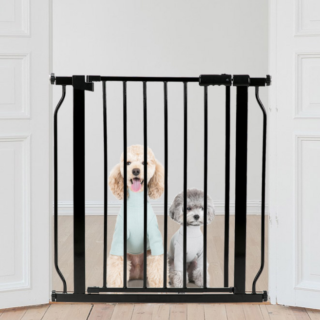 딩동펫 프리미엄 반자동 애견용 안전문, 블랙