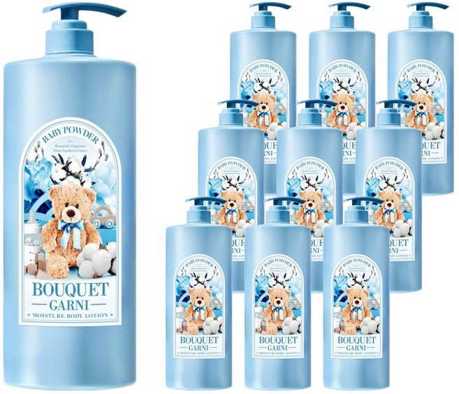 부케가르니 모이스처 바디로션 베이비파우더향, 1.5L, 10개