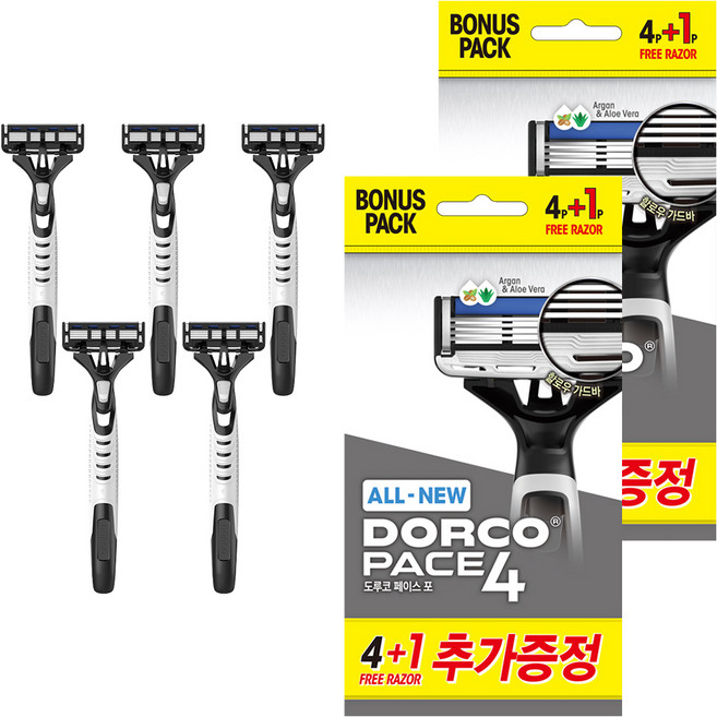 PACE ALL NEW 페이스 포 휴대용 면도기, 5개입, 2개