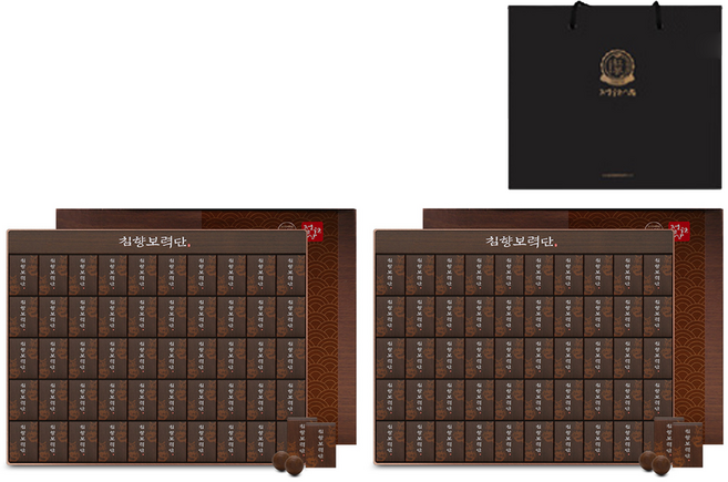 정원삼 침향보력단 100p + 쇼핑백, 375g, 2개