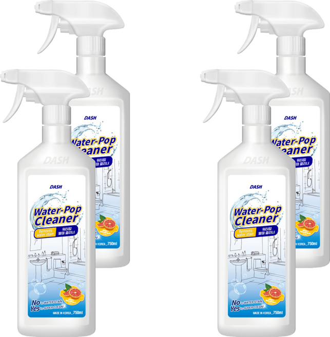 DASH 워터팝 물때 클리너, 750ml, 4개
