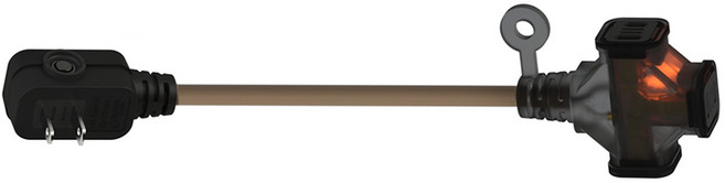 SUN JAKE 3插座耐熱動力軟線 SJ2031S-01, 0.3m, 沙色, 1條