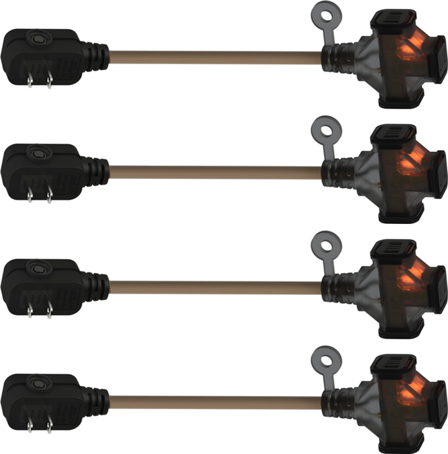 SUN JAKE 3插座耐熱動力軟線 SJ2031S-01, 0.3m, 沙色, 4條