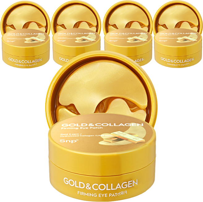 에스엔피 골드 앤 콜라겐 퍼밍 아이패치, 60개입, 5개