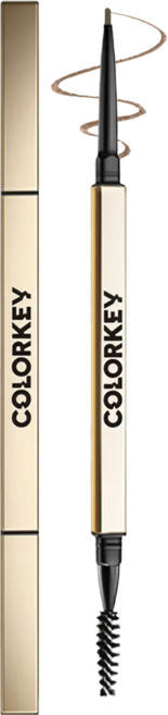 COLORKEY 珂拉琪 小金筷立體持久防水眉筆, 大地褐, 1個