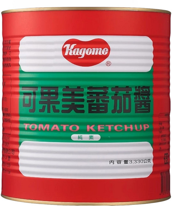 KAGOME 可果美 蕃茄醬 純素, 3.33kg, 1桶