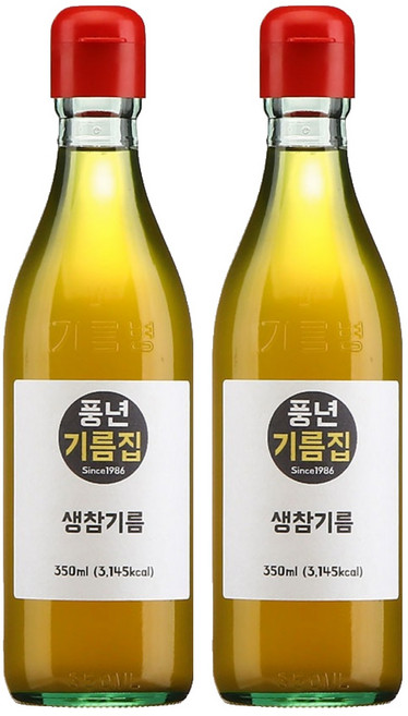풍년기름집 생참기름, 350ml, 2개