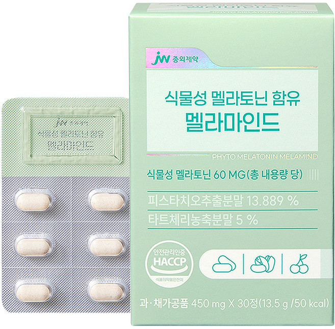 JW중외제약 식물성 멜라토닌 함유 멜라마인드 13.5g, 30정, 1개