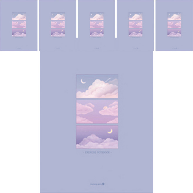 모닝글로리 2000 좌철 연습장, 랜덤발송, 6개