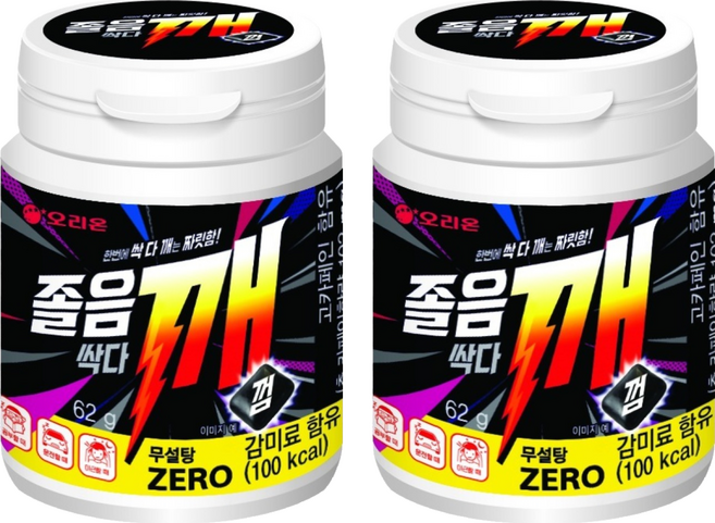 오리온 졸음싹다깨 껌, 62g, 2개