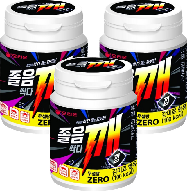 오리온 졸음싹다깨 껌, 62g, 3개