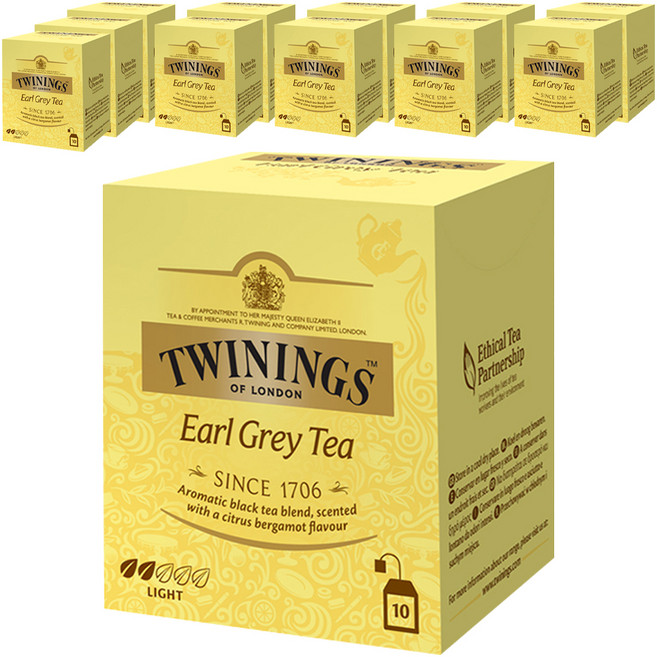 TWININGS 唐寧茶 盒裝伯爵紅茶茶包, 2g, 10入, 12個
